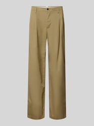 loose fit broek met bandplooien van Tommy Hilfiger Beige - 35