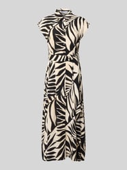 Hemdblusenkleid aus Viskose mit Bindegürtel Modell 'APPLE' von MANGO - 38