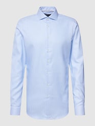 Slim Fit Business-Hemd mit Strukturmuster von Jake*s Blau - 12