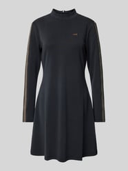 Knielanges Sweatkleid mit Label-Applikation von EA7 Emporio Armani Schwarz - 36