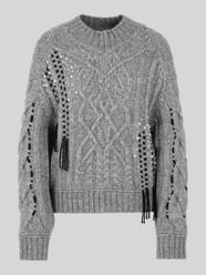 Pullover aus Wolle-Alpaka-Mix mit Perlenfransen von Marc Cain - 39