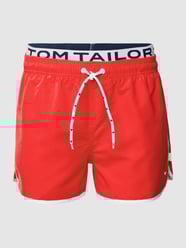 Badehose mit Label-Details von Tom Tailor Rot - 7