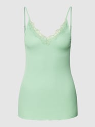 Top met kant, model 'Maya' van Saint Tropez Groen - 7