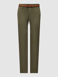 Slim fit chino met riem van MCNEAL Groen - 45