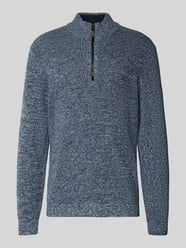 Slim fit schipperstrui met ritssluiting, model 'Mouline' van camel active - 11