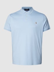 Slim Fit Poloshirt mit Logo-Stitching von Polo Ralph Lauren Blau - 40