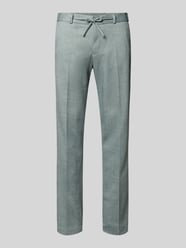 straight fit stoffen broek met bandplooien model 'Sparta' van Zuitable - 8