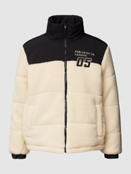 Jacke mit Teddyfell Modell 'Varsity' von Fubu Weiß - 1