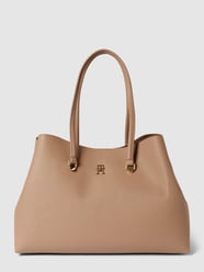Torba shopper z aplikacją z logo od Tommy Hilfiger Beżowy - 36