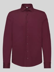 Slim Fit Businesshemd aus Baumwoll-Modal-Mix Modell 'Light Spread Kent' von Seidensticker Bordeaux - 45