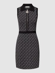 Jurk met all-over motief, model 'DOT POLO' van MICHAEL Michael Kors Grijs / zwart - 30