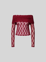 Longsleeve in semitransparentem Design von ROTATE Bordeaux - 46