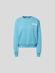 Sweatshirt mit Label-Patch von BAUM & PFERDGARTEN Blau / Türkis - 32