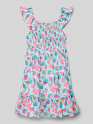 Kleid aus Viskose mit Smok-Details von Happy Girls - 9