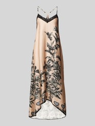 Sukienka midi z wiskozy z obszyciem koronką od miss goodlife - 45