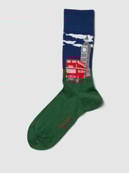 Socken mit Label-Stitching von Burlington Grün - 41