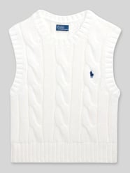 Bezrękawnik z wyhaftowanym logo od Polo Ralph Lauren - 4