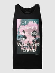 Tanktop mit Label-Print von Tom Tailor Denim Schwarz - 12