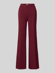 Flared fit stoffen broek van viscosemix van Christian Berg Woman - 7