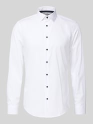 Koszula biznesowa o kroju slim fit z bawełny z kołnierzykiem typu kent od Jake*s - 32