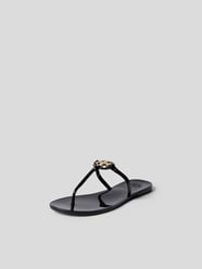Zehentrenner in Glanz-Optik von Tory Burch Grau / Schwarz - 8