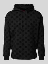 Hoodie mit Label-Prints Modell 'Flock' von HUGO Schwarz - 5