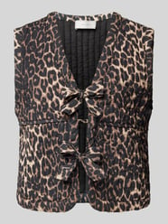 Gilet met strikdetails, model 'Crissa' van Neo Noir - 1