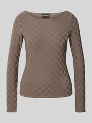 Longsleeve mit U-Boot-Ausschnitt von Emporio Armani Beige - 46