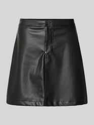 Licht uitlopende rok in leerlook met knoopsluiting van Tom Tailor Denim - 12