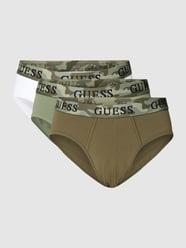 Slip mit Logo-Stitching im 3er-Pack Modell 'JOE' von Guess Grün - 15