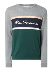 Regular fit sweatshirt met logoprint  van Ben Sherman Grijs / zwart - 41