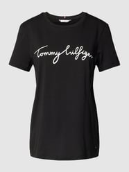 T-Shirt mit Label-Print von Tommy Hilfiger Schwarz - 27