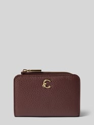Portemonnaie mit Label-Applikation von Coccinelle Bordeaux - 8