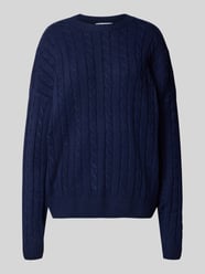 Gebreide pullover met kabelpatroon van Review - 34