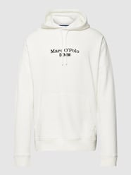 Bluza z kapturem z wyhaftowanym logo od Marc O'Polo Denim Biały - 13