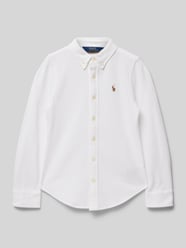 Bluse mit Logo-Stitching Modell 'OXFORD' von Polo Ralph Lauren Teens Weiß - 13