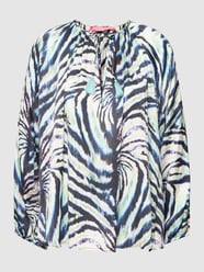 Blouseshirt van viscose met dierenprint van Yippie Hippie Blauw / turquoise - 9