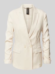 Linnen blazer met reverskraag van Marc Cain Beige - 8