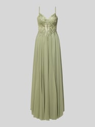 Abendkleid mit Stitchings und Ziersteinbesatz von LUXUAR FASHION - 40