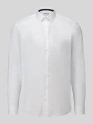 Slim fit zakelijk overhemd met afgeronde zoom van Jake*s - 8