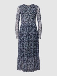 Midikleid in semitransparentem Design von Jake*s Collection Lila - 15
