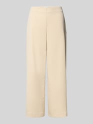 Wide Leg Anzughose mit Strukturmuster von comma Beige - 42