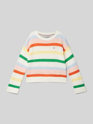 Strickpullover mit Label-Stitching von Tommy Hilfiger Teens - 16