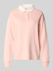 Shirt met lange mouwen met polokraag en korte knoopsluiting van GANT Fuchsia - 15