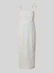Knielanges Kleid mit Pailletten und Schnürung von Marc Cain - 38