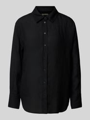 Bluse aus Leinen in unifarbenem Design von Gina Tricot Schwarz - 10