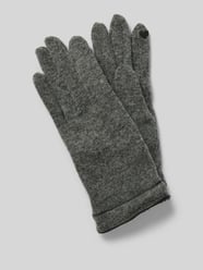 Handschoenen van wolmix, model 'Leather Piping Touch' van Roeckl - 32