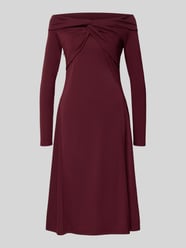 Dopasowana sukienka biznesowa z dekoltem carmen model 'PONCIO' od Lauren Ralph Lauren - 3