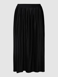Knielange rok met elastische band van QS by s.Oliver Grijs / zwart - 45