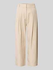Hose aus Lyocell-Leinen-Mix mit Gesäßtaschen von Jake*s Studio Woman Beige - 10